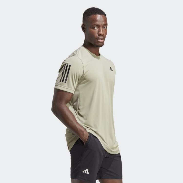 Camiseta De Tênis Com As Três Listras Adidas Club Silver Pebble