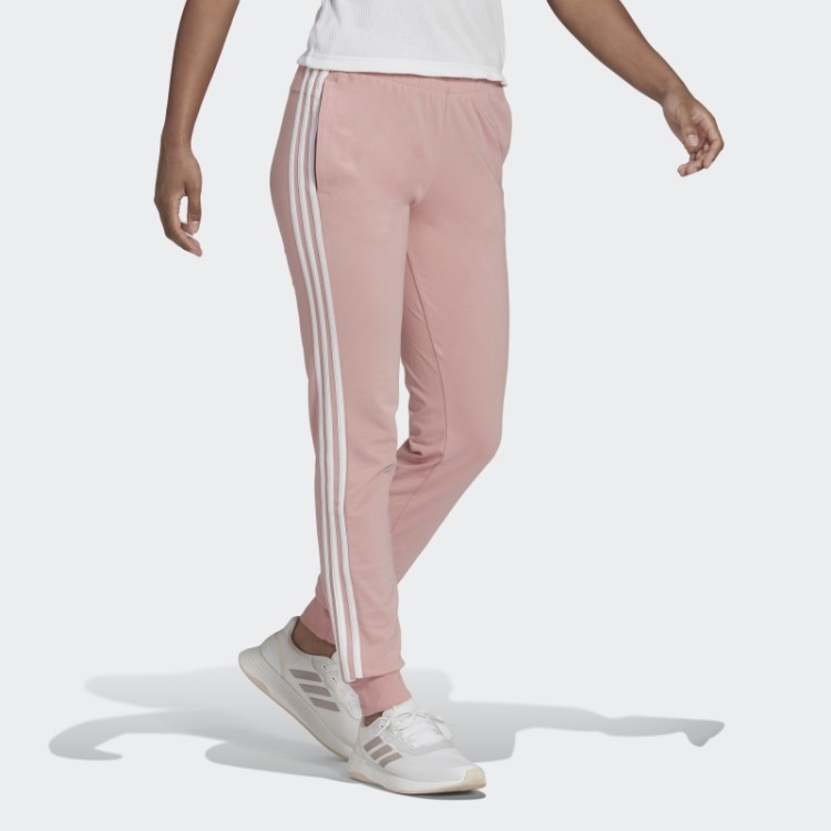 Calça Lilás Com As Três Listras Essenciais Adidas