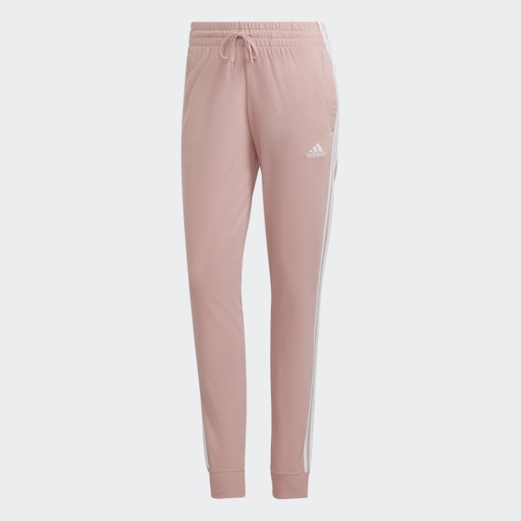 Calça Lilás Com As Três Listras Essenciais Adidas