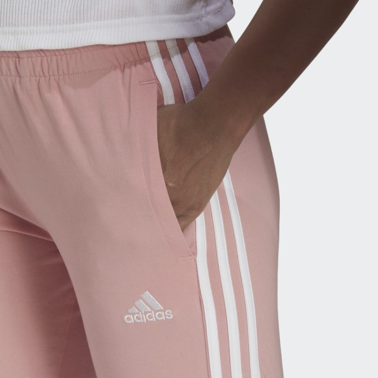 Calça Lilás Com As Três Listras Essenciais Adidas
