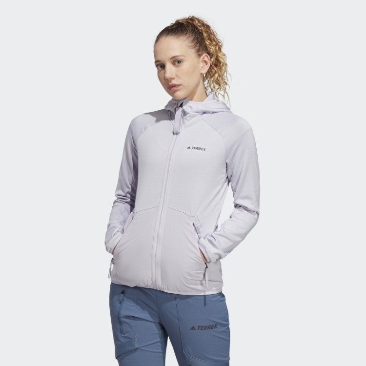 Terrex Tech Flooce Light Jaqueta De Caminhada Com Capuz Adidas Silver Dawn