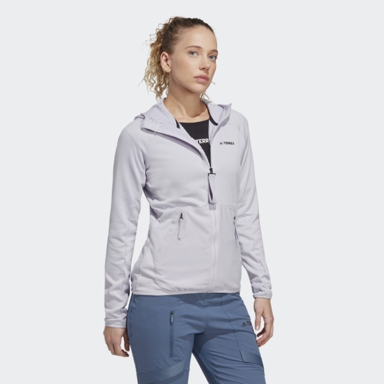 Jaqueta De Caminhada Com Capuz Silver Dawn Terrex Tech Flooce Light Adidas
