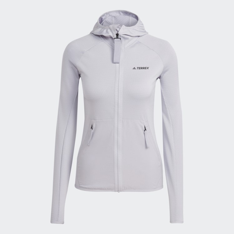 Jaqueta De Caminhada Com Capuz Silver Dawn Terrex Tech Flooce Light Adidas