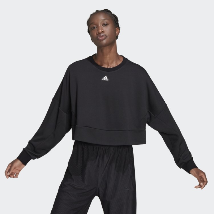 Aeroready Studio Moletom Solto Preto Adidas