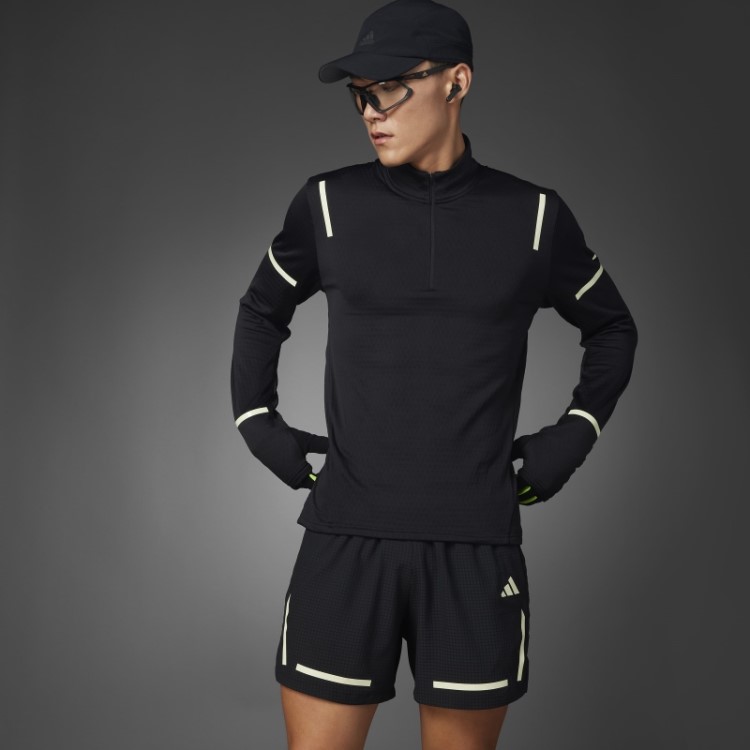 Adidas Black X-city Reflect At Night Blusa Manga Longa Com Zíper 1/2