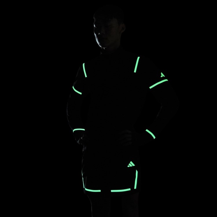 Adidas Black X-city Reflect At Night Blusa Manga Longa Com Zíper 1/2