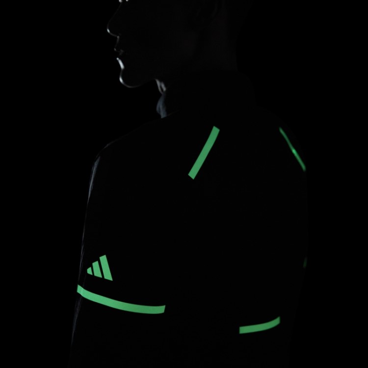 Adidas Black X-city Reflect At Night Blusa Manga Longa Com Zíper 1/2