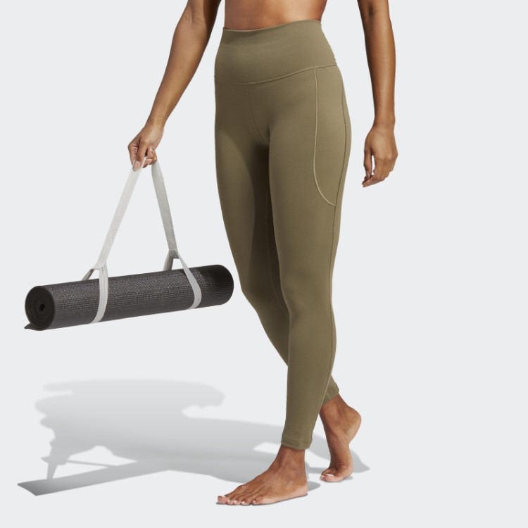 Legging Adidas Yoga Studio 7/8 Verde Oliva