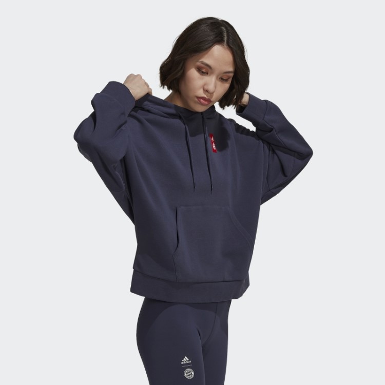 Moletom Adidas Navy Fc Bayern Dna Com Capuz