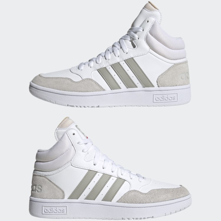 Aros Brancos 3.0 Estilo De Vida Médio Basquete Clássico Sapatos Vintage Adidas