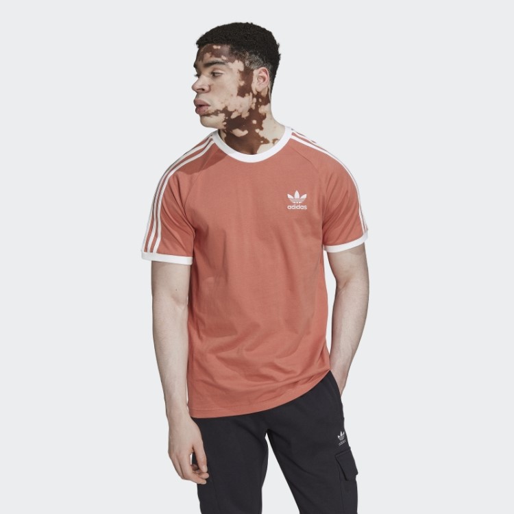 T-shirt Adidas Adicolor Classics Com As 3 Riscas Terra