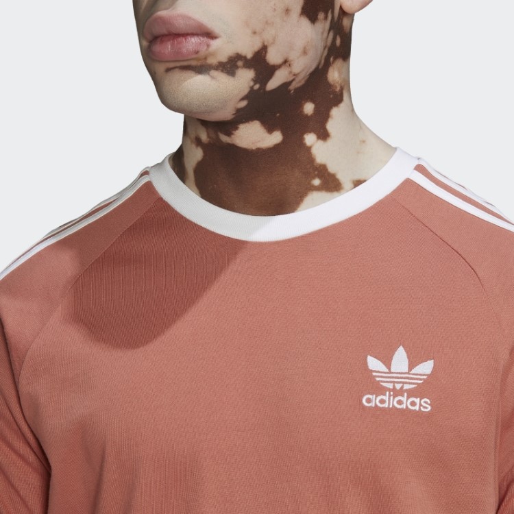 T-shirt Adidas Adicolor Classics Com As 3 Riscas Terra