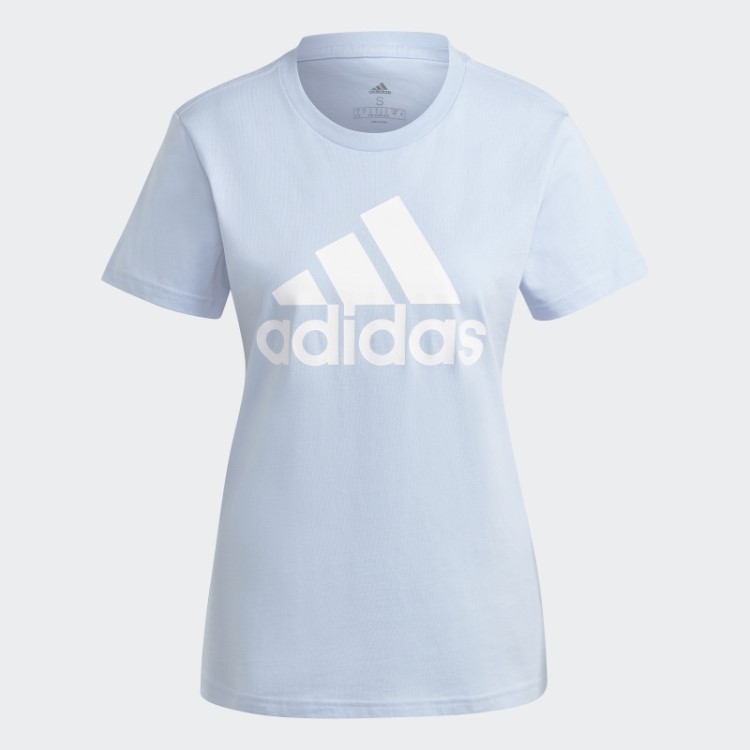 Camiseta Adidas Essentials Com Logo Azul Dawn