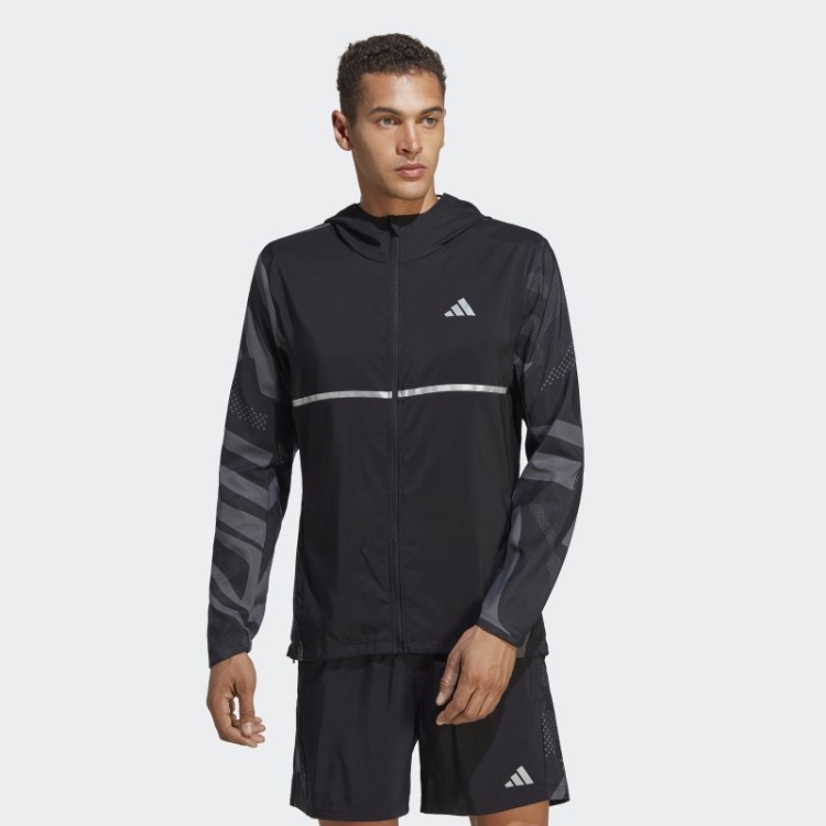 Possui A Jaqueta Sazonal Da Corrida Adidas Preta