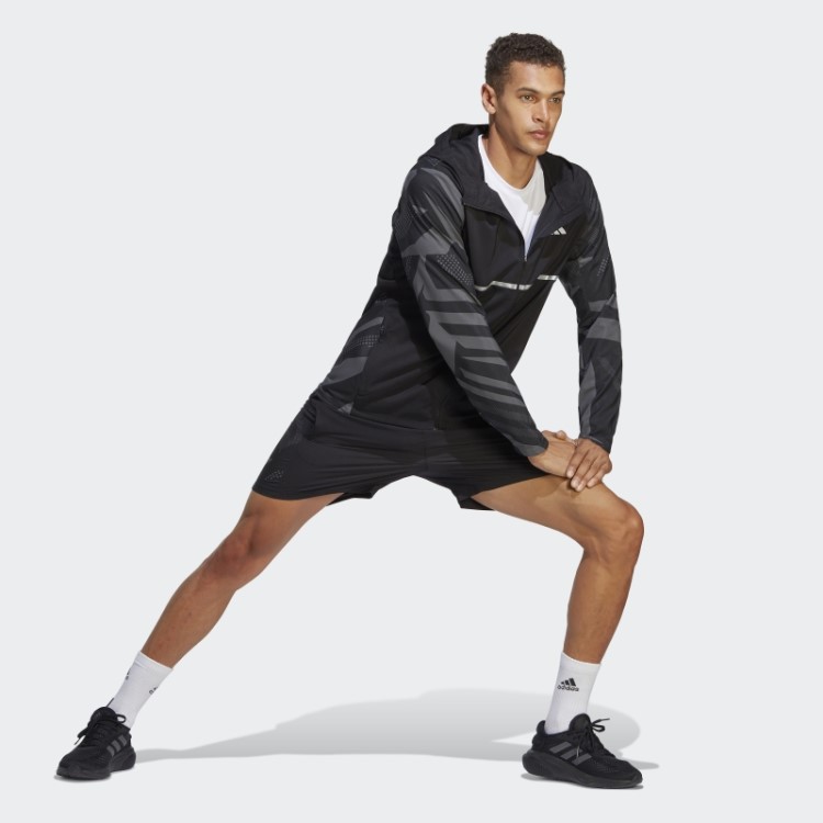 Possui A Jaqueta Sazonal Da Corrida Adidas Preta