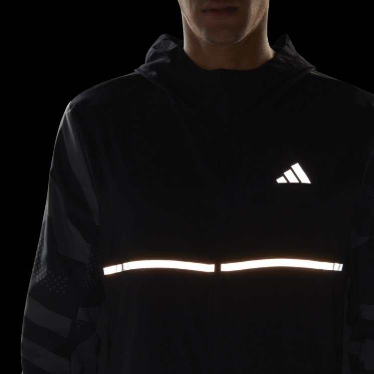 Possui A Jaqueta Sazonal Da Corrida Adidas Preta