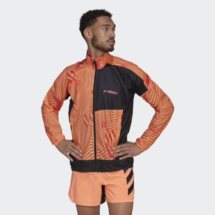 Terrex Trail Running Jaqueta Ventosa Com Estampa Bca Lilás Adidas