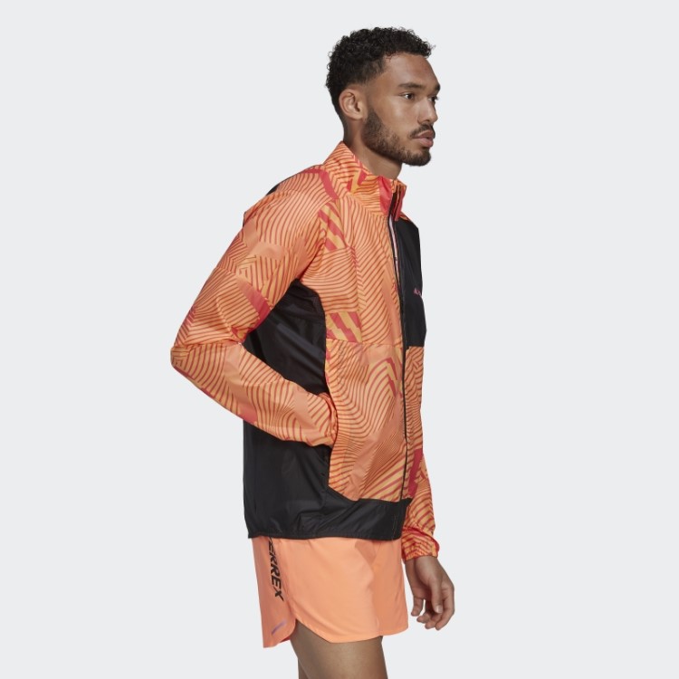 Terrex Trail Running Jaqueta Ventosa Com Estampa Bca Lilás Adidas