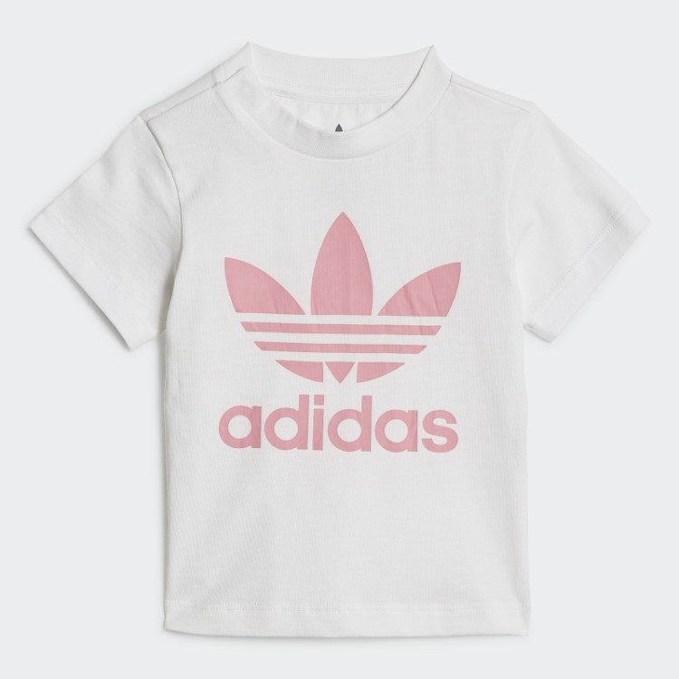 Bermuda Trefoil Conjunto De Camiseta Adidas Branco