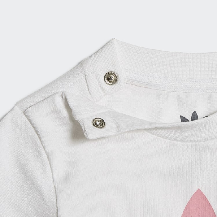 Bermuda Trefoil Conjunto De Camiseta Adidas Branco