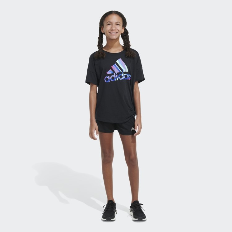 Camiseta Preta Adidas Com Amarração Frontal