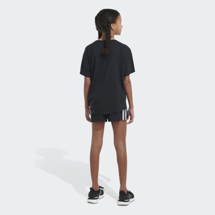 Camiseta Preta Adidas Com Amarração Frontal