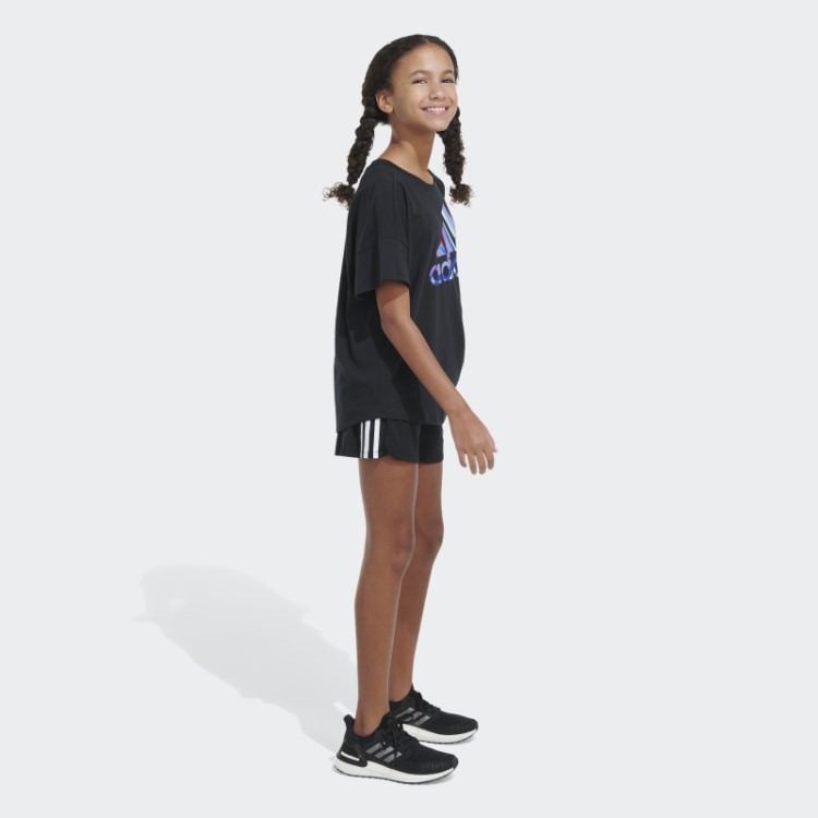 Camiseta Preta Adidas Com Amarração Frontal