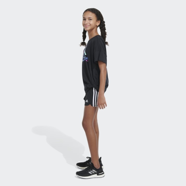 Camiseta Preta Adidas Com Amarração Frontal