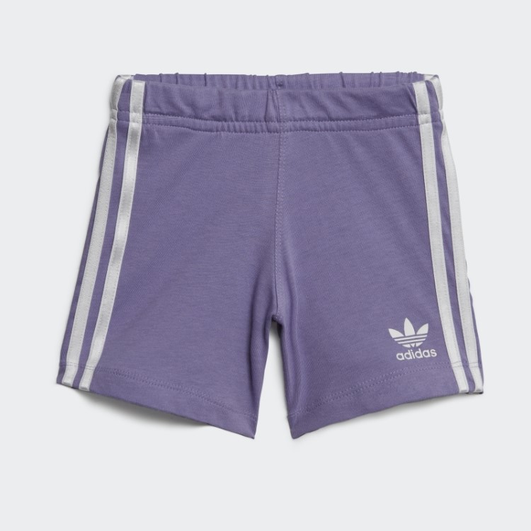 Conjunto De Camiseta E Short Floral Adidas Lilás