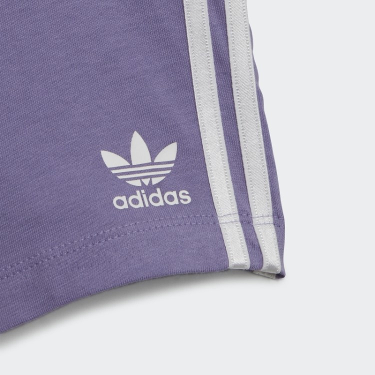 Conjunto De Camiseta E Short Floral Adidas Lilás
