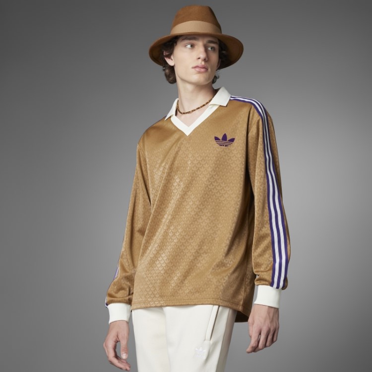 Adidas Brown Desert Adicolor Heritage Now Camiseta Manga Longa Vintage