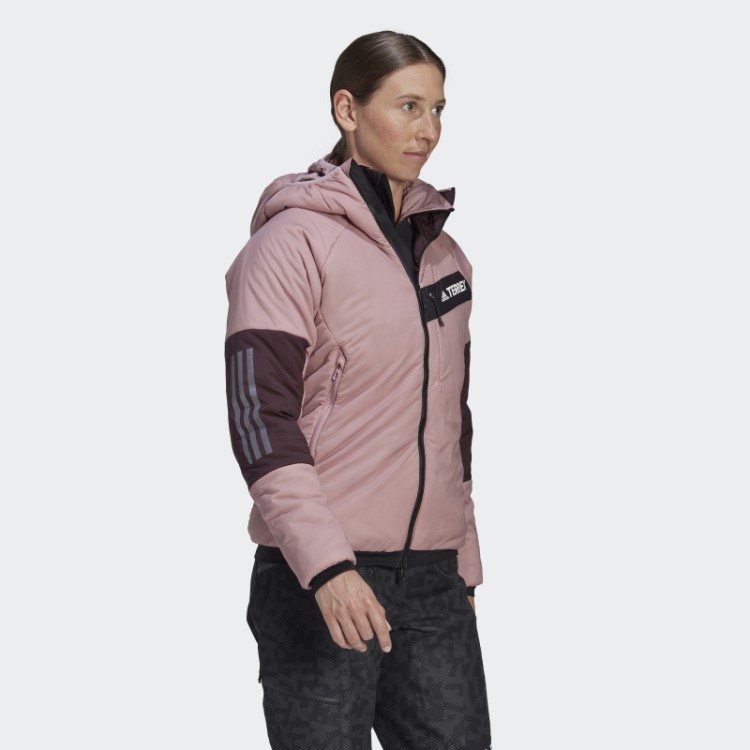 Jaqueta Com Capuz Malva Adidas Terrex Techrock Stretch Primaloft