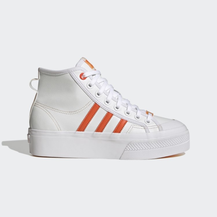 Adidas Nizza Nizza Sapatos Veganos Médios Brancos