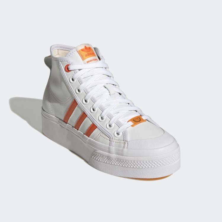 Adidas Nizza Nizza Sapatos Veganos Médios Brancos