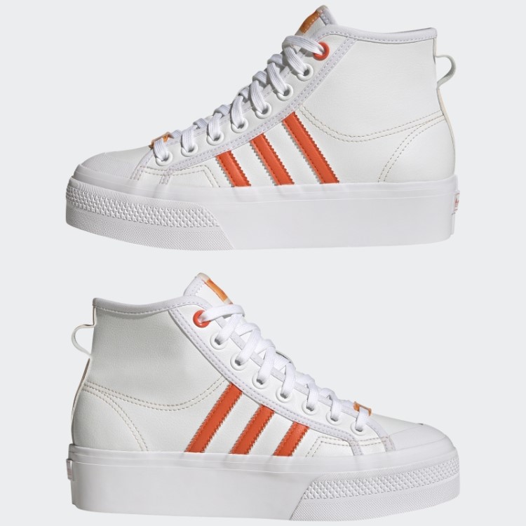 Adidas Nizza Nizza Sapatos Veganos Médios Brancos