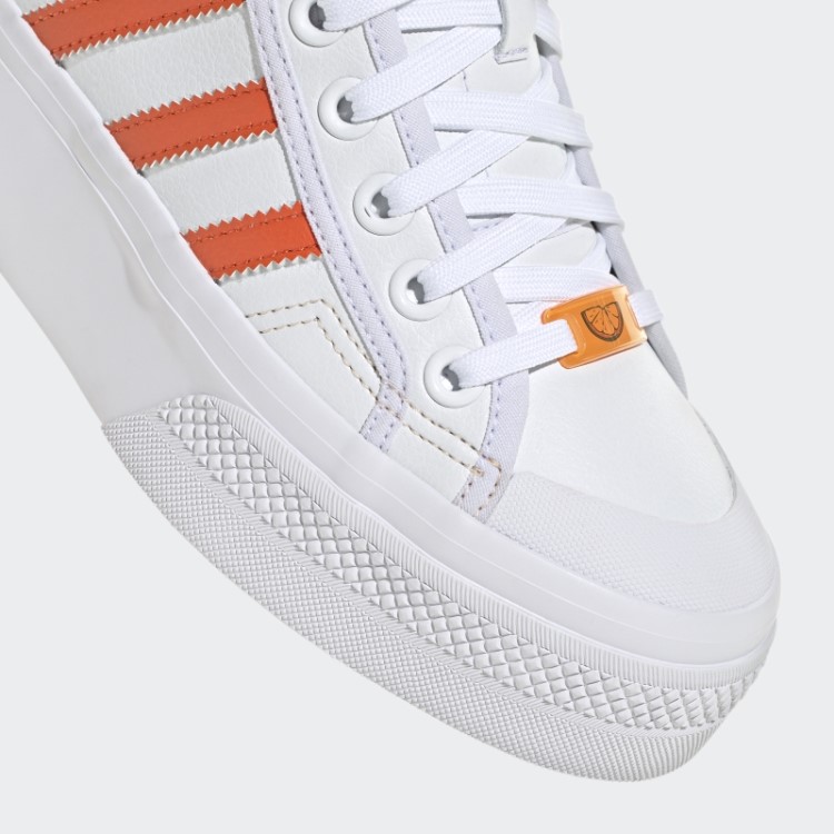 Adidas Nizza Nizza Sapatos Veganos Médios Brancos