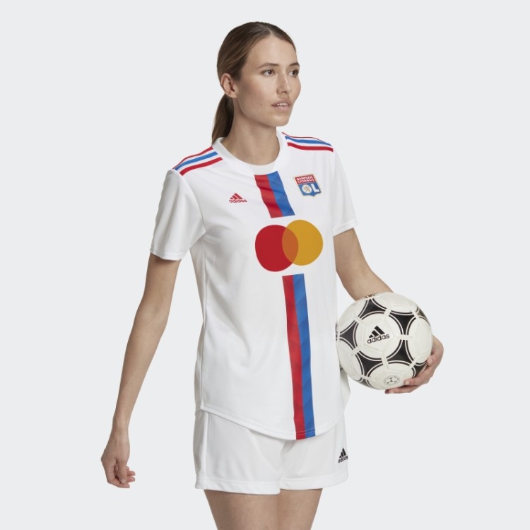 Camisa Branca Olympique Lyonnais 22/23 Home Adidas Fashion
