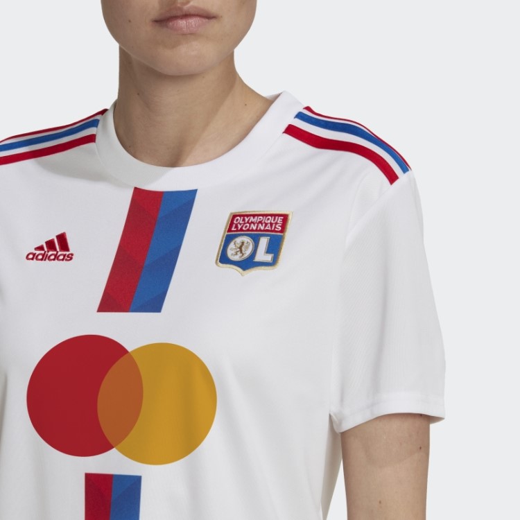 Camisa Branca Olympique Lyonnais 22/23 Home Adidas Fashion
