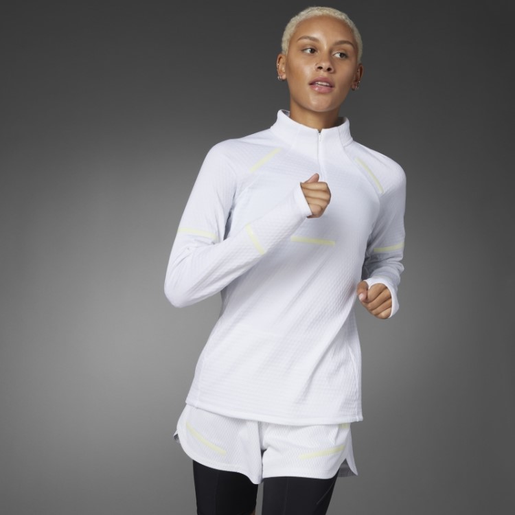 Adidas Reflect At Night X-city Top Branco De Manga Comprida