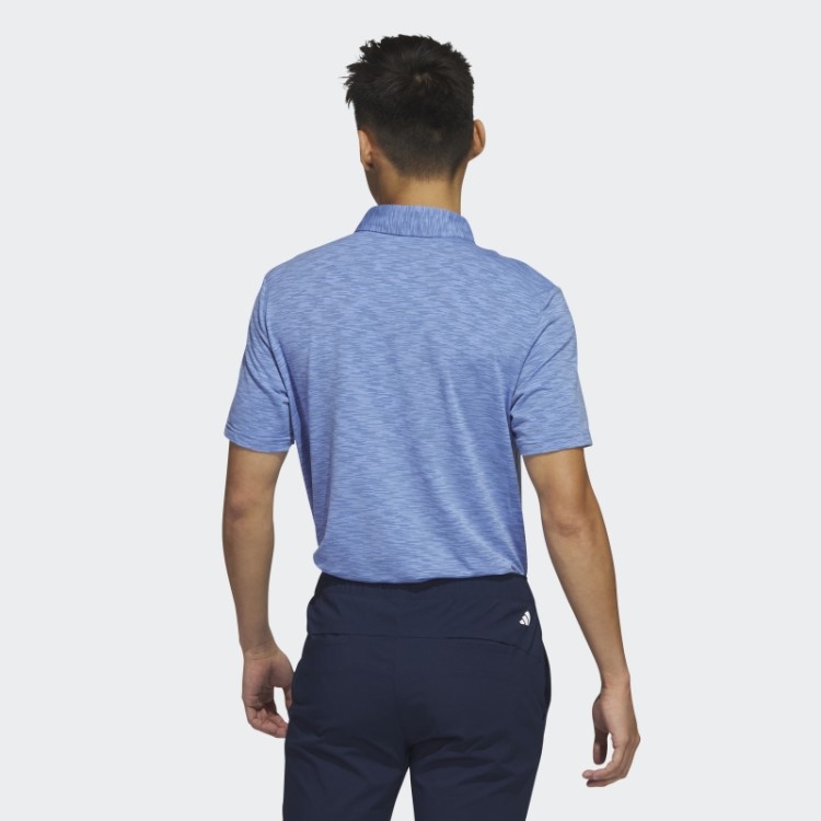 Camisa Polo De Golfe Azul Adidas Space Dye