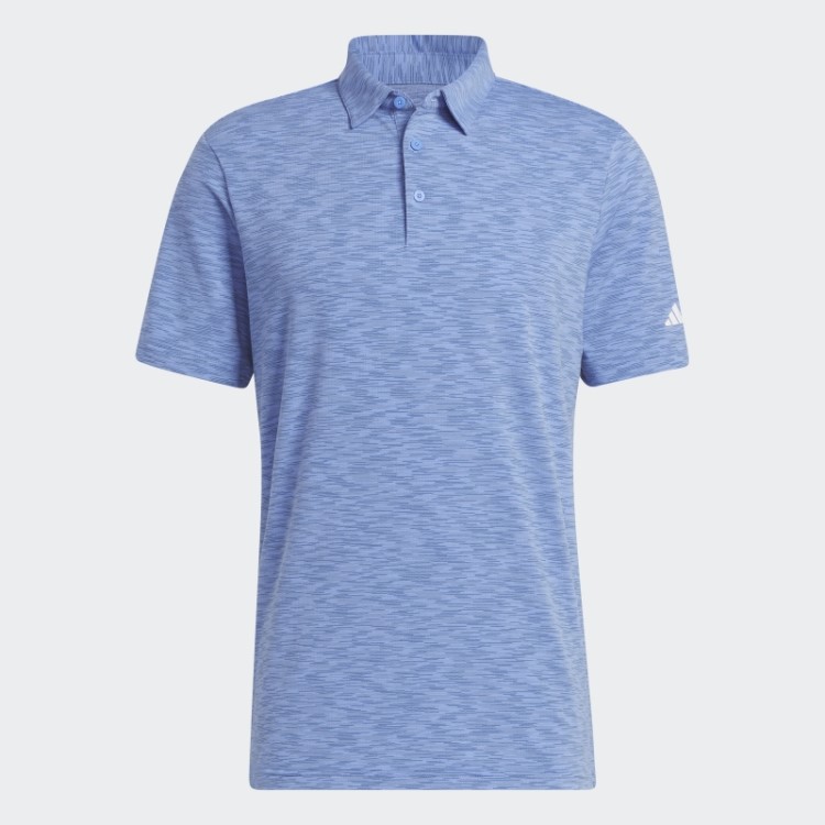 Camisa Polo De Golfe Azul Adidas Space Dye