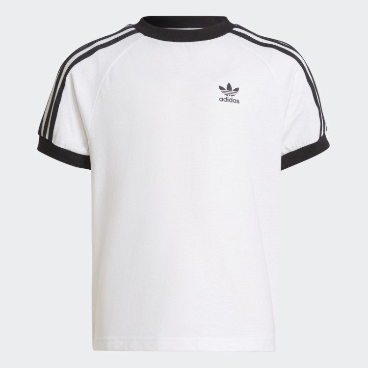 Camiseta Branca Adidas Adicolor Com As Três Listras