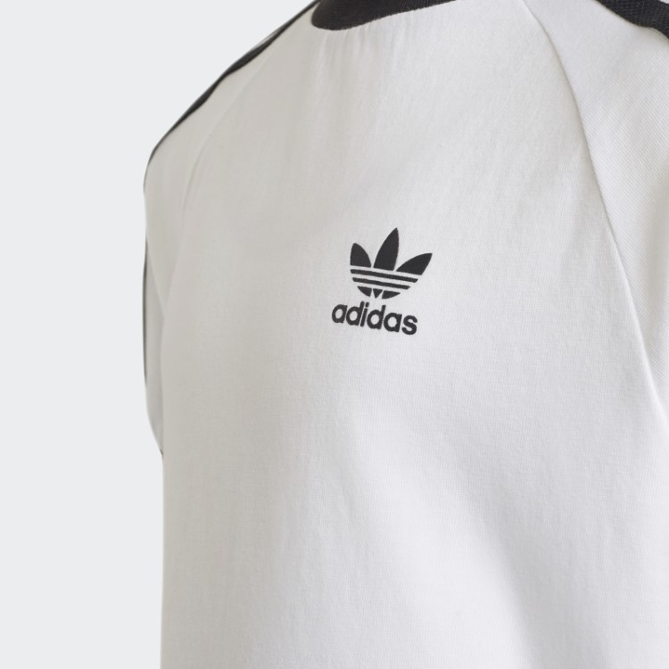 Adidas Adicolor Camiseta Branca Com As Três Listras