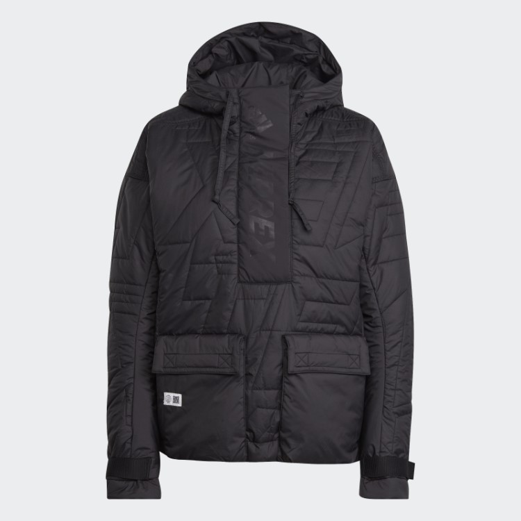 Quente Adidas Terrex Feito Para Ser Refeito Anoraque Acolchoado Preto