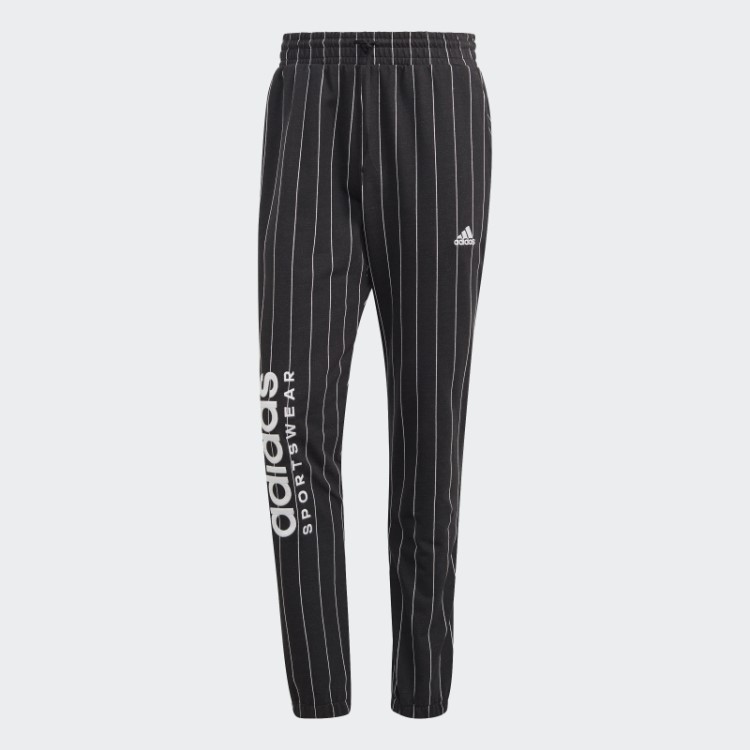 Adidas Joggers Risca De Giz De Lã Preto