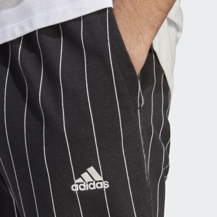 Adidas Joggers Risca De Giz De Lã Preto