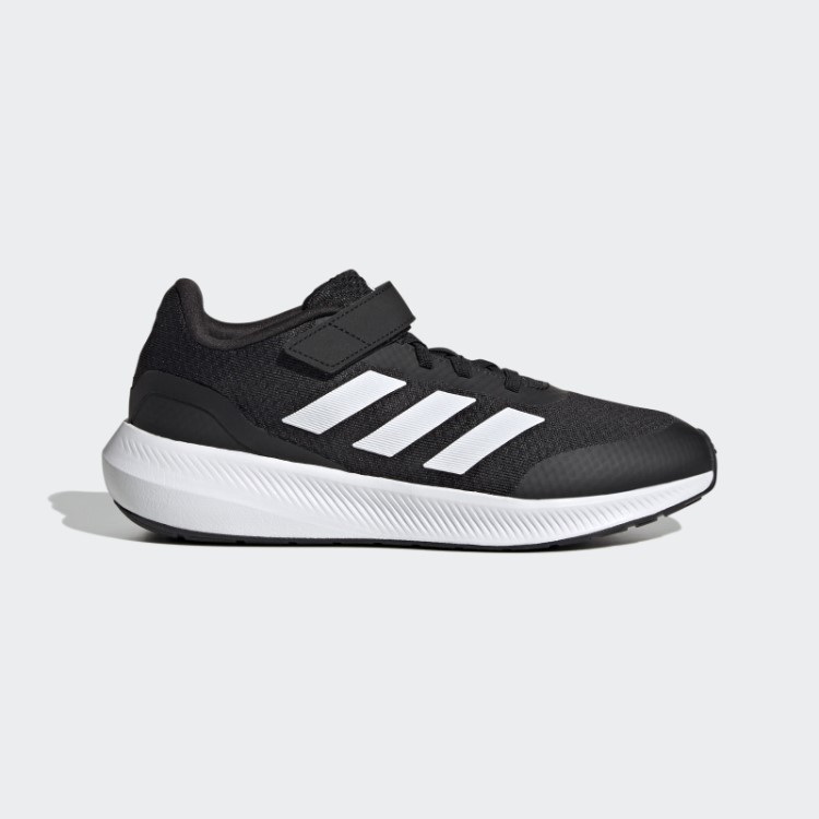 Tênis Preto Adidas Runfalcon 3.0 Elástico Com Cadarço E Tira Superior