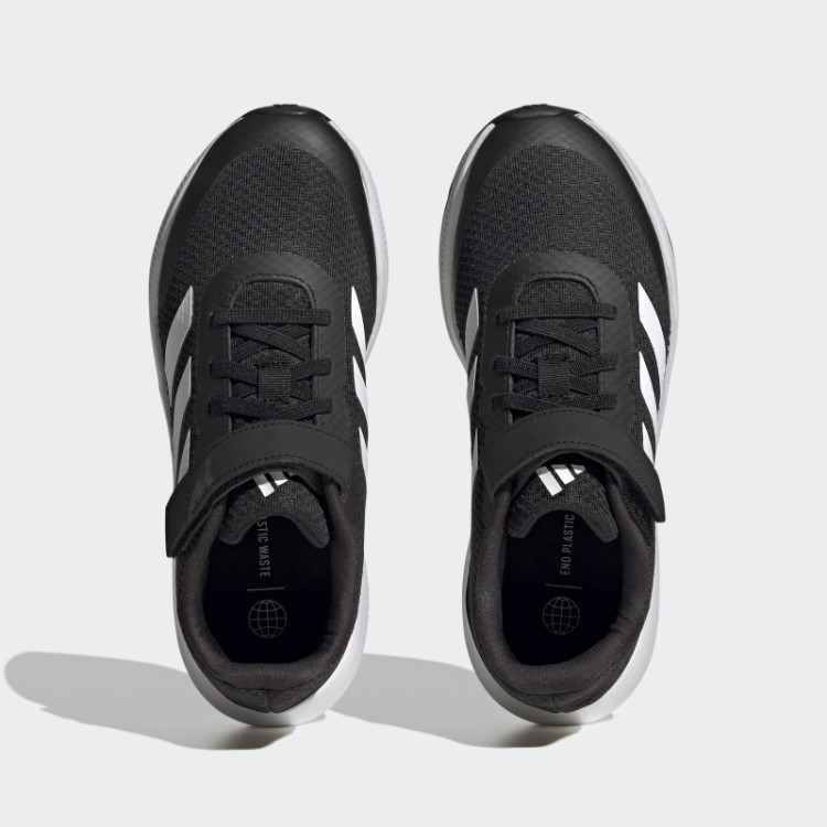 Tênis Preto Adidas Runfalcon 3.0 Elástico Com Cadarço E Tira Superior