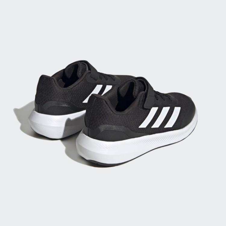 Tênis Preto Adidas Runfalcon 3.0 Elástico Com Cadarço E Tira Superior