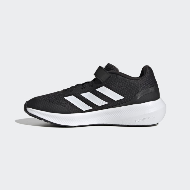 Tênis Preto Adidas Runfalcon 3.0 Elástico Com Cadarço E Tira Superior